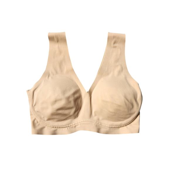 True Women Desert Beige Buttery Shapewear Body Lift V-neck Wireless Bra Size XS - Picture 3 of 5
